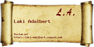 Laki Adalbert névjegykártya